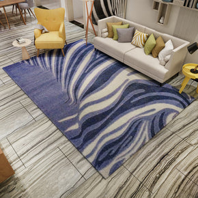 Purple Modern Gradient 3D Pattern Simplicity Rug Floor Mat for Bedroom Living Room Sofa Office Hall
