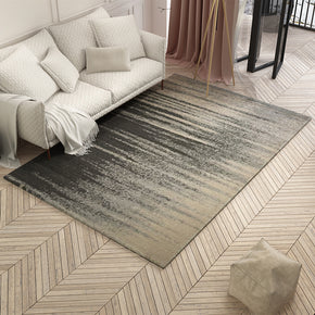 Grey Modern Striped Gradient 3D Pattern Simplicity Rug Floor Mat for Bedroom Living Room Sofa Office Hall