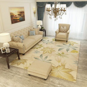 Maple leaf Classic Pastoral 3D Pattern Rug Floor Mat for Bedroom Sofa Hall Living Room Office
