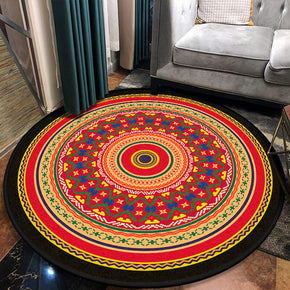 Three-dimensional Retro Printed Patterned Round Modern Area Rugs for Living Room Bedroom Office Anti-slip Carpets 07