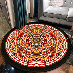 Three-dimensional Retro Printed Patterned Round Modern Area Rugs for Living Room Bedroom Office Anti-slip Carpets 11