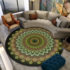 Three-dimensional Retro Printed Patterned Round Modern Area Rugs for Living Room Bedroom Office Anti-slip Carpets 16