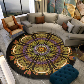 Three-dimensional Retro Printed Patterned Round Modern Area Rugs for Living Room Bedroom Office Anti-slip Carpets 21