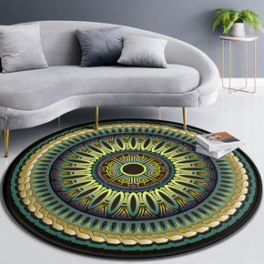 Classical Printed Patterned Round Modern Area Rugs for Living Room Bedroom Office Anti-slip Carpet 04