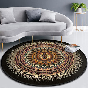 Classical Printed Patterned Round Modern Area Rugs for Living Room Bedroom Office Anti-slip Carpet 10
