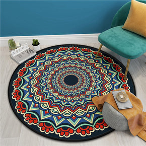Classical Printed Patterned Round Modern Area Rugs for Living Room Bedroom Office Anti-slip Carpet 11