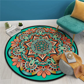 Classical Printed Patterned Round Modern Area Rugs for Living Room Bedroom Office Anti-slip Carpet 12