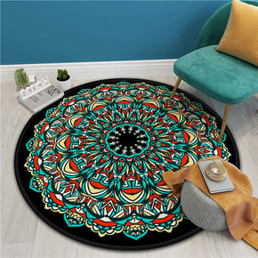 Classical Printed Patterned Round Modern Area Rugs for Living Room Bedroom Office Anti-slip Carpet 13