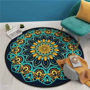 Classical Printed Patterned Round Modern Area Rugs for Living Room Bedroom Office Anti-slip Carpet 15