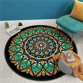 Classical Printed Patterned Round Modern Area Rugs for Living Room Bedroom Office Anti-slip Carpet 19