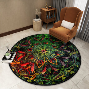 Beautiful Colorful Printed Patterned Round Modern Area Rugs for Living Room Bedroom Office Anti-slip Carpet 16