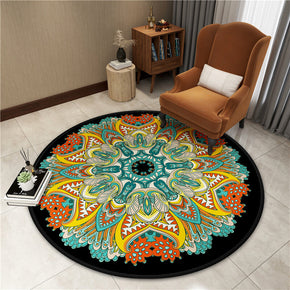 Beautiful Colorful Printed Patterned Round Modern Area Rugs for Living Room Bedroom Office Anti-slip Carpet 18