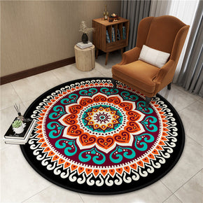 Beautiful Colorful Printed Patterned Round Modern Area Rugs for Living Room Bedroom Office Anti-slip Carpet 19