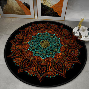 3D Gorgeous Printed Patterned Round Modern Area Rugs for Living Room Bedroom Office Anti-slip Carpet 01