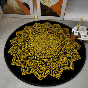 3D Gorgeous Printed Patterned Round Modern Area Rugs for Living Room Bedroom Office Anti-slip Carpet 02