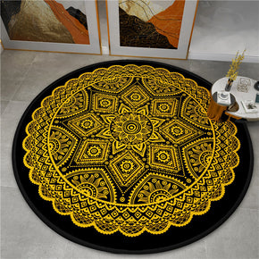 3D Gorgeous Printed Patterned Round Modern Area Rugs for Living Room Bedroom Office Anti-slip Carpet 07