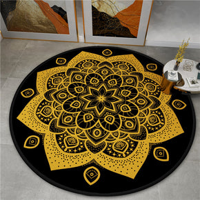 3D Gorgeous Printed Patterned Round Modern Area Rugs for Living Room Bedroom Office Anti-slip Carpet 08