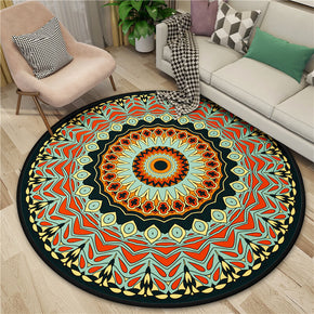 3D Gorgeous Printed Patterned Round Modern Area Rugs for Living Room Bedroom Office Anti-slip Carpet 09
