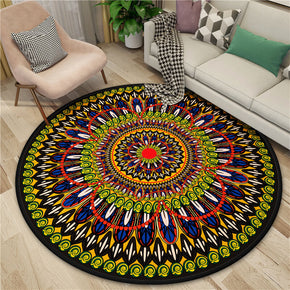 3D Gorgeous Printed Patterned Round Modern Area Rugs for Living Room Bedroom Office Anti-slip Carpet 14