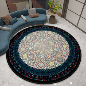 3D Gorgeous Printed Patterned Round Modern Area Rugs for Living Room Bedroom Office Anti-slip Carpet 20
