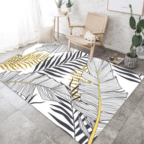 Simplicity Leaves Pattern Modern Rugs Area Carpets for Living Room Bedroom Office Hall