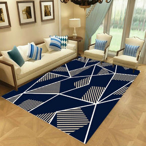 Moroccan Striped Simple Modern Rugs Patterned Polyester Carpets for Hall Dining Room Bedroom Living Room Office