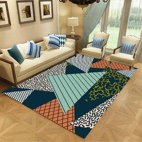 Geometric Striped Simple Modern Moroccan Rugs Polyester Carpets Patterned for Hall Dining Room Bedroom Living Room Office