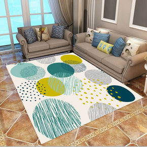 Green Modern Pastoral Fresh Style Simple Rugs Polyester Patterned Carpets for Hall Dining Room Bedroom Living Room Office