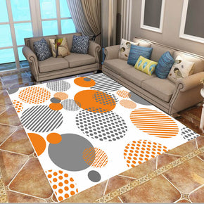 Orange Modern Pastoral Fresh Style Simple Rugs Polyester Patterned Carpets for Hall Dining Room Bedroom Living Room Office