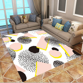 Pink Black Modern Pastoral Fresh Style Simple Rugs Polyester Patterned Carpets for Hall Dining Room Bedroom Living Room Office