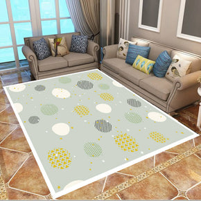 Light Green Modern Pastoral Fresh Style Simple Rugs Polyester Patterned Carpets for Hall Dining Room Bedroom Living Room Office