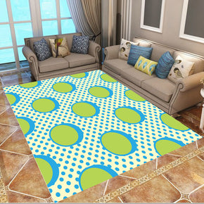 Modern Green Pastoral Fresh Style Simple Rugs Polyester Patterned Carpets for Hall Dining Room Bedroom Living Room Office