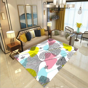 Ginkgo Biloba Modern Simple Pastoral Fresh Style Rugs Polyester Patterned Carpets for Hall Dining Room Bedroom Living Room Office