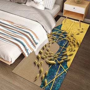 Yellow Modern Simplicity Polyester Rugs Patterned Bedside Carpets for Hall Dining Room Bedroom Living Room