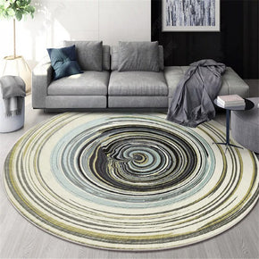 Multicolour Paint Circle Pattern Round Modern Rug for Living Room Bedroom Kitchen Hall