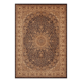 Traditional Brown Vintage Plush Area Rugs Floor Mat for Living Room Hall Office