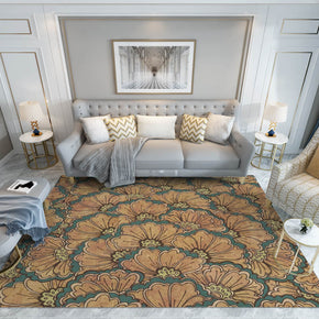 Beige Floral Pattern Rugs for Bedroom Living room
