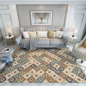 Modern Beige Pattern Rugs for Bedroom Living room