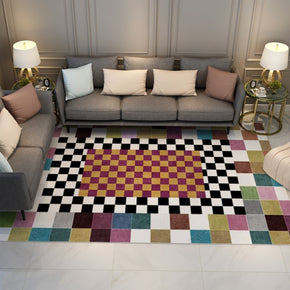 Colorful Square Mosaic Abstract Modern Carpets for the Living Room Hall
