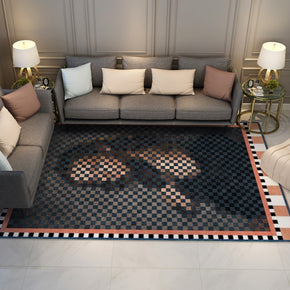Mosaics Mona Lisa Pattern Abstract Modern Rugs for Living Room Dining Room Bedroom