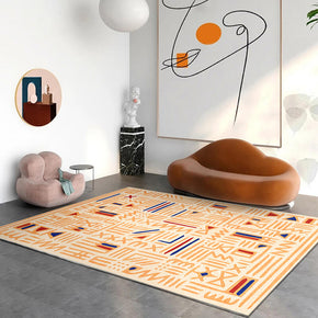 Moroccan Geometric Yellow Rug Bedroom Living Room Sofa Floor Mat