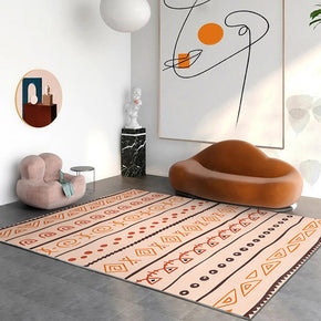 Orange Moroccan Geometric Rug Bedroom Living Room Sofa Floor Mat