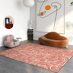 Red Line Rug Bedroom Living Room Sofa Floor Mat