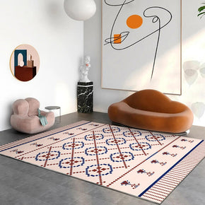 Geometry Pink Rug Bedroom Living Room Sofa Floor Mat