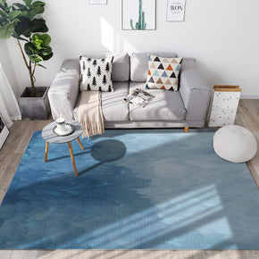 Blue Modern Patterned Rug Bedroom Living Room Sofa Floor Mat