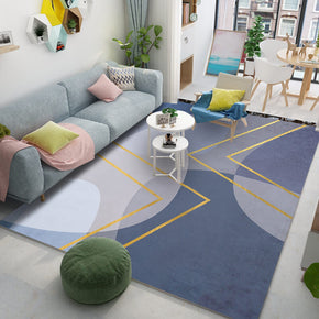 Purple Modern Patterned Rug Bedroom Living Room Sofa Floor Mat