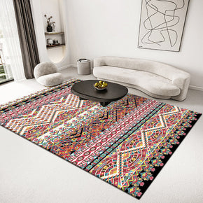 Moroccan Floral Carpet Striped Printed Rugs for Bedroom Living Room
