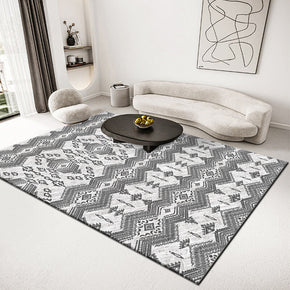 Grey Moroccan Patterns Carpets Printed Rugs for Bedroom Living Room