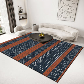 Red Blue Moroccan Patterns Carpets Printed Rugs for Bedroom Living Room