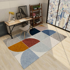 01 Multi-colours Geometric Printed Simplicity Carpet for Bedroom Living Room